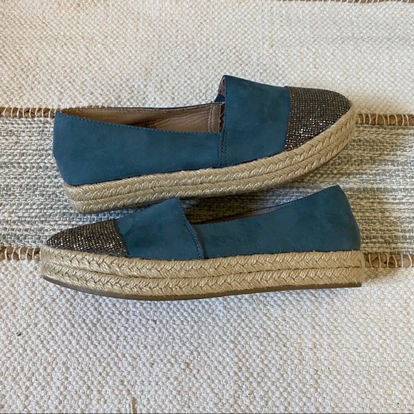Brash Shoes Brash Blue Suede Espadrilles Shoes Poshmark